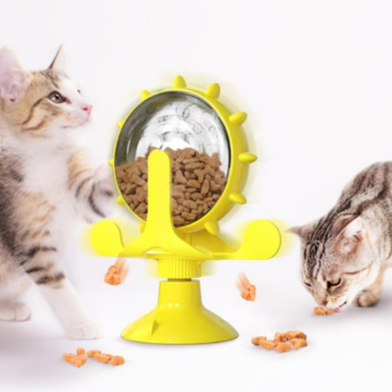 PET Supplies Turntas Cat Interactive Toy Lassú Adagoló Élelmiszer Szivárgás Trainer Funny Cat Játékok